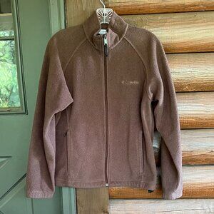 Columbia Women's Chocolate Brown Fleece Full Zipper Jacket, Size M